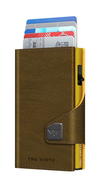 Wallet CLICK & SLIDE Caramba Mossgreen-Yellow/Gold