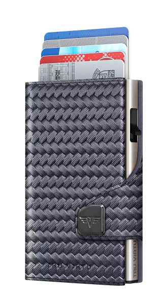 Wallet C&amp;S Knitted Carbon Dark Blue/Silver