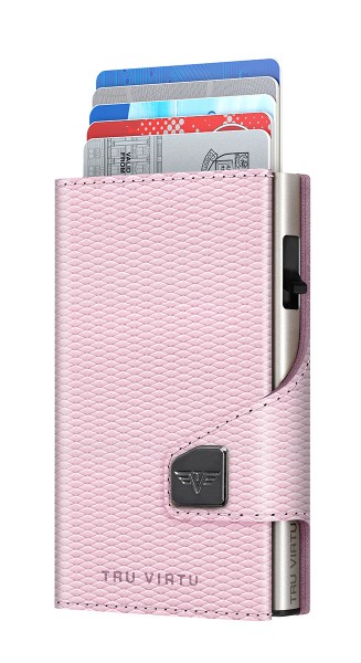 Wallet CLICK & SLIDE Rhombus Rose/Silver