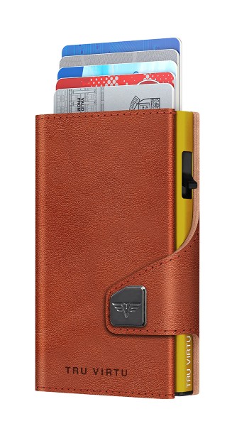 Wallet CLICK & SLIDE Florence Cognac/Gold