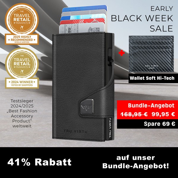 Wallet CLICK &amp; SLIDE Nappa Black/Black