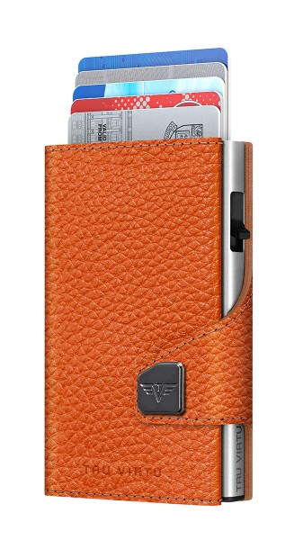 Portafoglio C&S Pebble Arancione/Argento