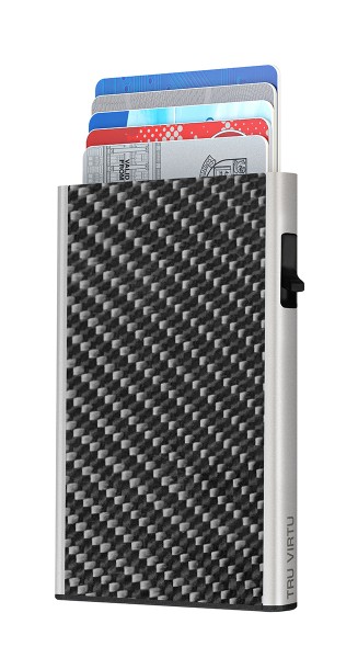 Porta Tessere CLICK & SLIDE Carbon Fibre Black/Sil