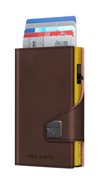 Wallet CLICK & SLIDE Florence Chocolate/Gold