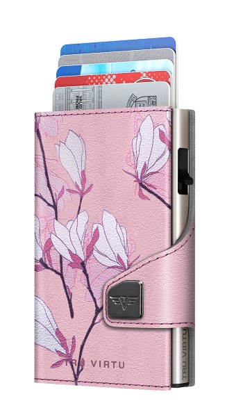 Wallet CLICK & SLIDE Cherry Blossom/Silver