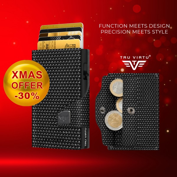 Wallet C&S Coin Pocket Diagonal Carbon/Black