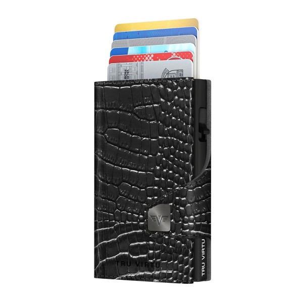 Wallet CLICK & SLIDE Croco Black/Black