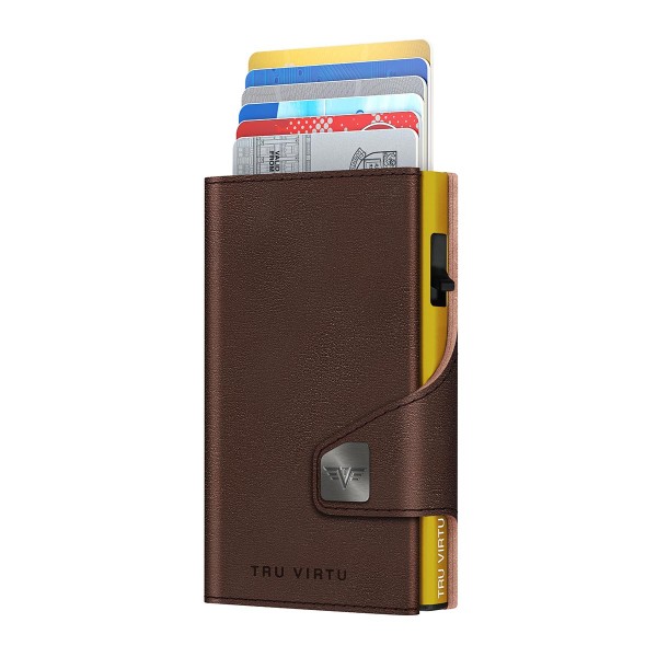 Wallet CLICK & SLIDE Florence Chocolate/Gold