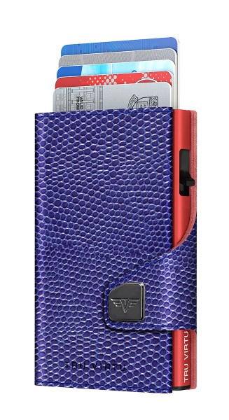 Wallet CLICK & SLIDE Iguana Glossy Violet/Red