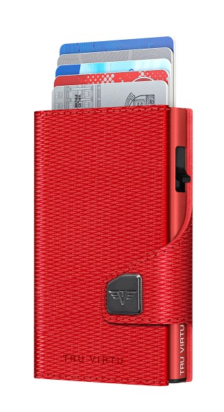 Wallet CLICK & SLIDE Rhombus Coral/Red